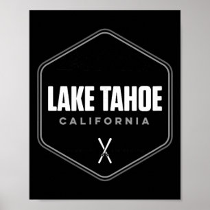 Poster Lac Tahoe Californie Ski T