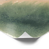 Poster Lac Tahoe Sud | Paysage aquarelle (Coin)