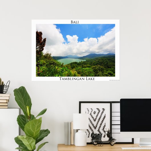 Poster Lac Tamblingan (Bureau à domicile)