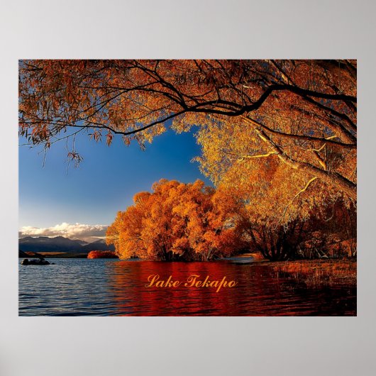 Poster Lac Tekapo, Nouvelle-Zélande (Devant)