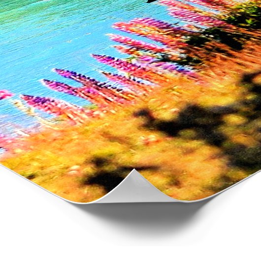 Poster Lac Tekapo, Nouvelle-Zélande (Coin)