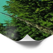 Poster Lac Turquoise de Snowy Mountain à Washington (Coin)