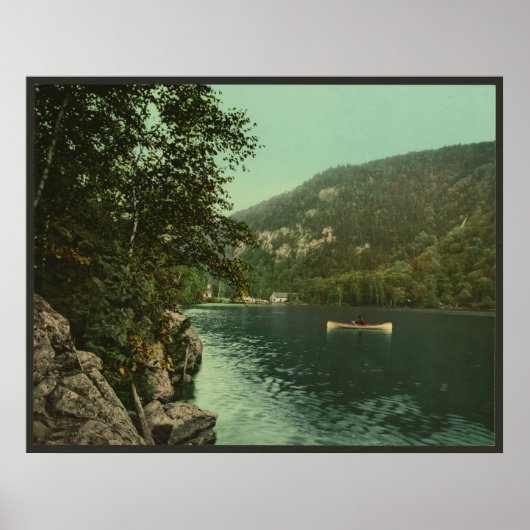 Poster Lac Upper Cascade, Monts Adirondack (Devant)