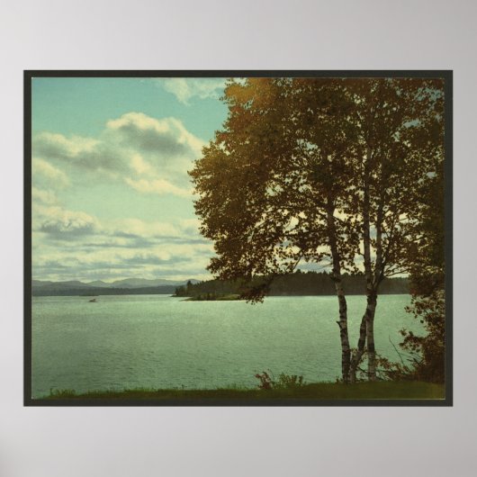 Poster Lac Upper Saranac, Monts Adirondack (Devant)