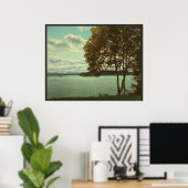 Poster Lac Upper Saranac, Monts Adirondack (Bureau à domicile)