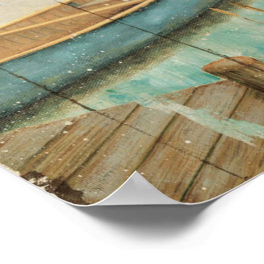 Poster Lac vintage (Coin)