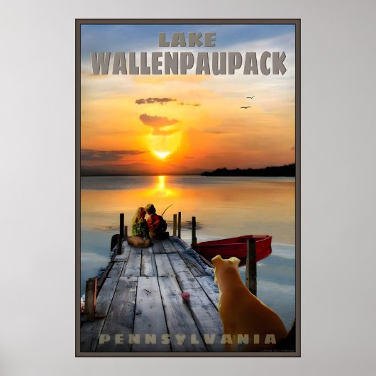 Poster Lac Wallenpaupack Comté de Wayne Pennsylvanie (Devant)