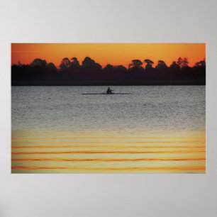 Poster Lac Wendouree Calme Avant la Tombée de la Nuit