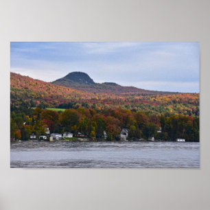 Poster Lac Willoughby, Vermont, en automne
