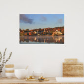 Poster Lac Winnipesaukee Meredith Automne matin (Cuisine)