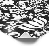 Poster Lace noir blanc Damas Brocade (Coin)