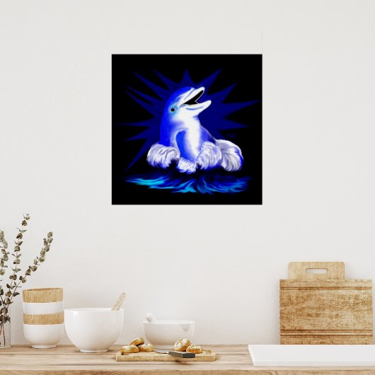 Poster Lachender Delfin (Cuisine)