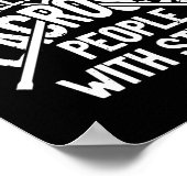 Poster Lacrosse Battre Légalement Les Gens Avec Des Bâton (Coin)