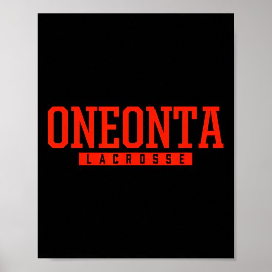 Poster Lacrosse du lycée d'Oneonta (Devant)