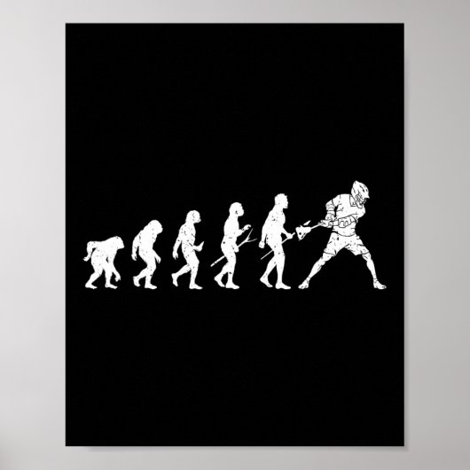 Poster Lacrosse Evolution - Lacrosse Player Evolution (Devant)