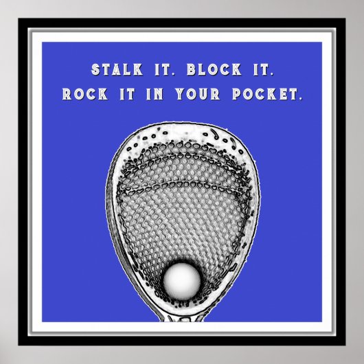 Poster Lacrosse Goalie (Devant)