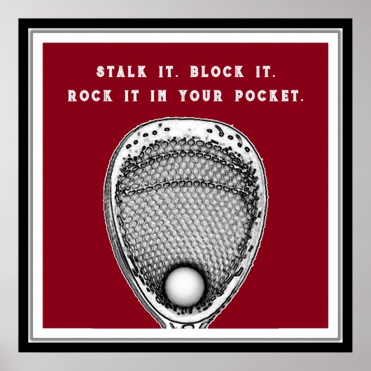 Poster Lacrosse Goalie (Devant)