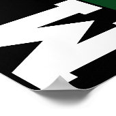 Poster Lacrosse Joueur Vert (Coin)