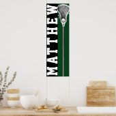 Poster Lacrosse Joueur Vert (Cuisine)