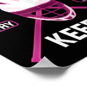 Poster Lacrosse Joueuse fille lessive bâton crosse (Coin)