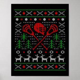 Poster Lacrosse Lax Grosse Noël