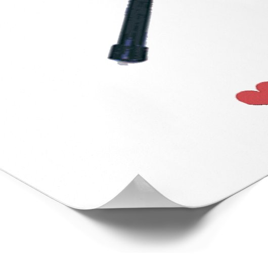 Poster Lacrosse Maman Coeurs (Coin)