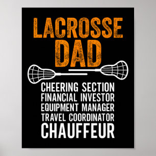 Poster Lacrosse Papa Joueur Cheval Section Drôle Père