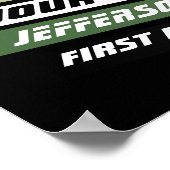 Poster Lacrosse Player cadeau personnalisé en vert (Coin)