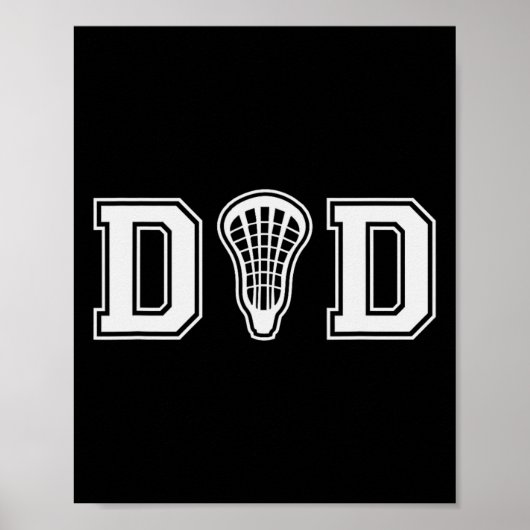 Poster Lacrosse Pour Papa Avec Lessix Stick Head Cadeau (Devant)