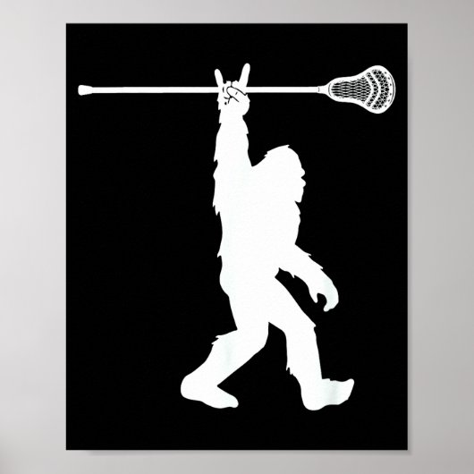 Poster Lacrosse-shirt Vintage Lax Bigfoot Sasquatch Youth (Devant)