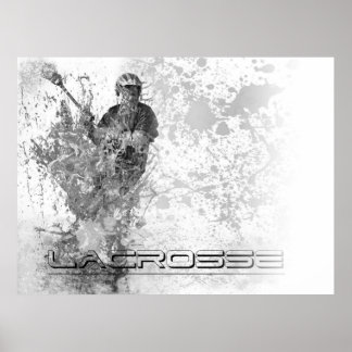 Poster Lacrosse vintage Splatter B/W Horizonte