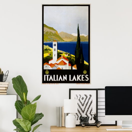 Poster Lacs italiens (Bureau à domicile)