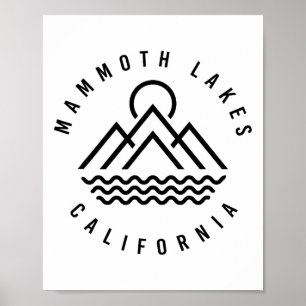 Poster Lacs Mammoth Montagnes Californie Randonnée Plein