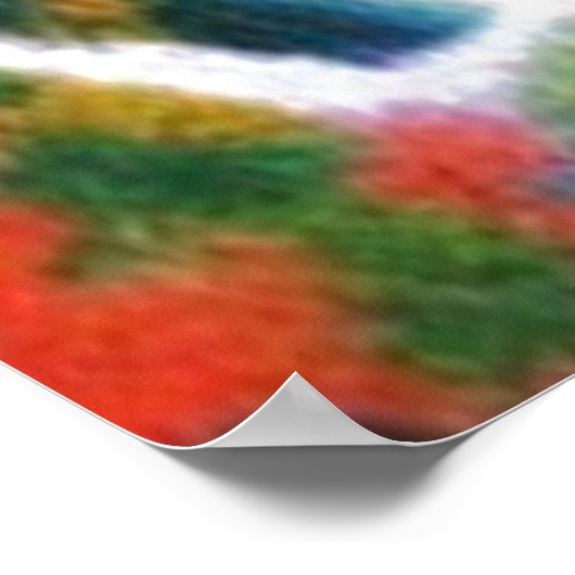 Poster Lacs Plitvice, Croatie Cascades en Art d'automne (Coin)