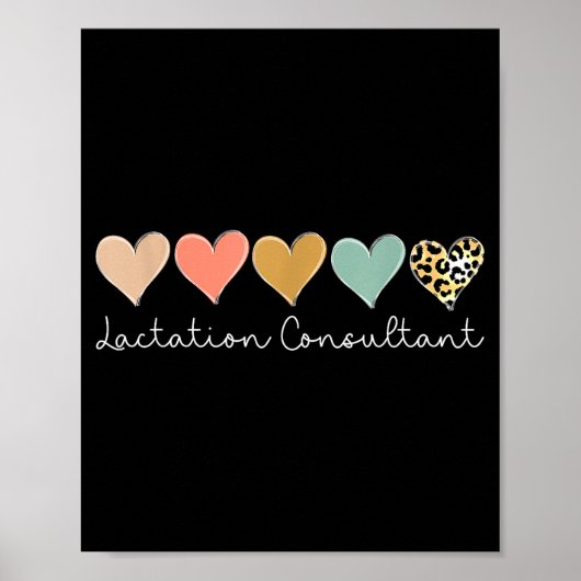 Poster Lactation Consultant Leopard Heart, Valentine's Da (Devant)