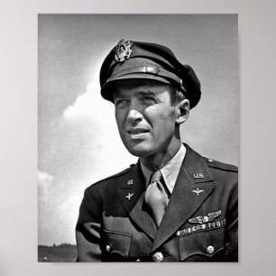 Poster L'acteur Jimmy Stewart - 2ÈME GUERRE MONDIALE Serv