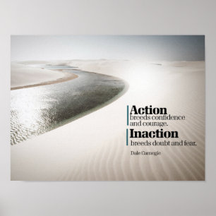Poster L'Action Apporte Confiance Et Courage