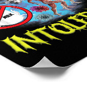 Poster Lactose Intolérant Ironique Sarcastique Funny Humo (Coin)