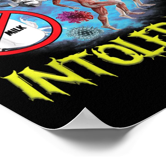Poster Lactose Intolérant Ironique Sarcastique Funny Humo (Coin)
