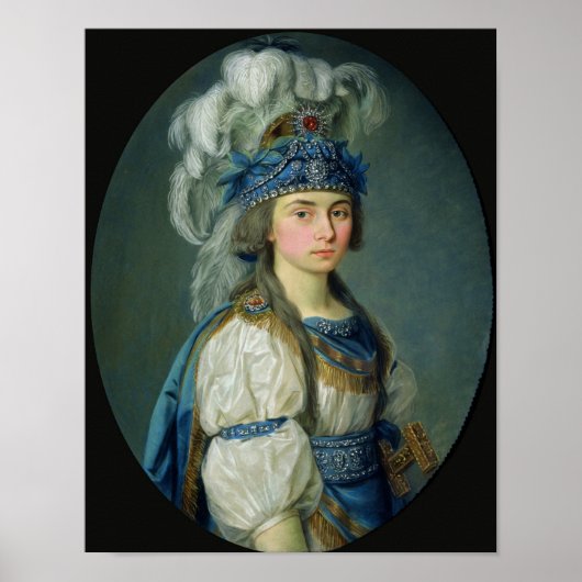 Poster L'actrice et chanteuse Praskovya Zhemchugova (Devant)