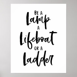 Poster Ladder Lamp Lifeboot