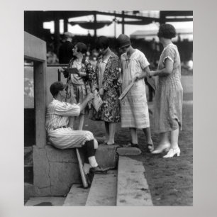 Poster Ladies Day Baseball Fans, 1920s