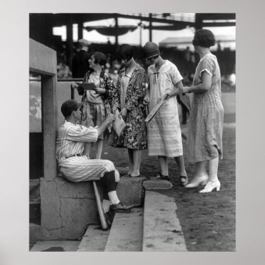 Poster Ladies Day Baseball Fans, 1920s (Devant)
