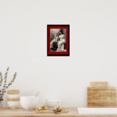 Poster Ladies with long hair  Victorian image (Cuisine)