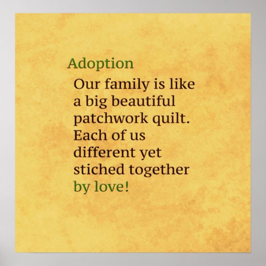 Poster L'adoption est une approche (Devant)