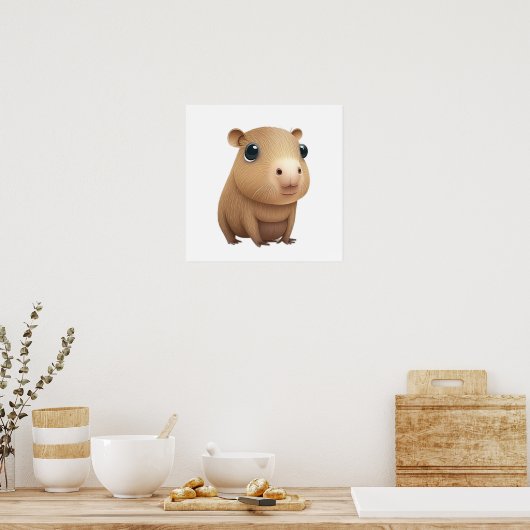 Poster L'adorable capybara (Cuisine)