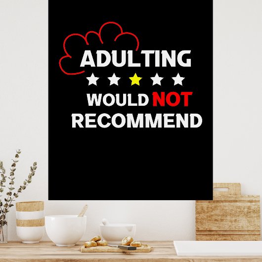 Poster L'Adulte Ne Recommande Pas (Cuisine)