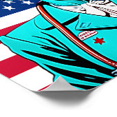 Poster Lady America. Drapeau américain (Coin)