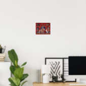 Poster Lady and Unicorn Medieval Tapestry Desire (Bureau à domicile)