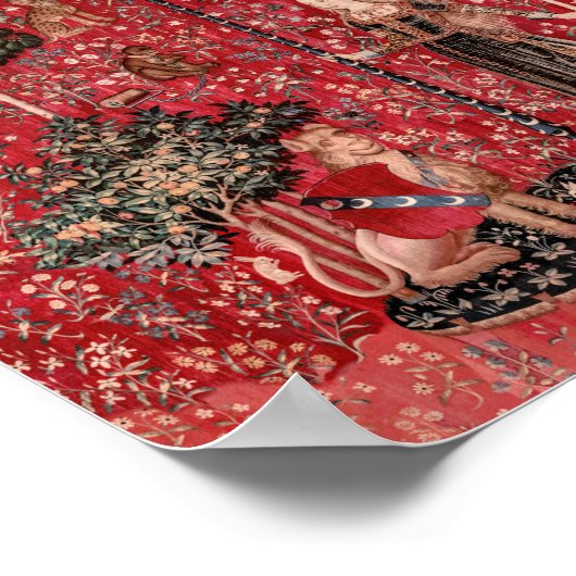 Poster Lady and Unicorn Medieval Tapestry Touch (Coin)